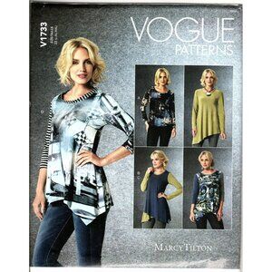 Vogue V1733 Misses L to XXL Marcy Tilton Pullover Top UNCUT Sewing Pattern